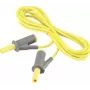 VOLTCRAFT MSB-501 Cabo de medição de segurança, ficha banana empilhável de 4 mm para igual, 2 m, amarelo, CAT III 1000 V / CAT IV 600 V, 16 A VC-8063480