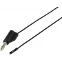 Voltcraft MSL-315 cabo de medição preto, ficha banana 4 mm para fêmea 0,64 mm, 1 m, 1 A, 30 V AC/60 V DC VC-17182175