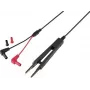 VOLTCRAFT MSL-503-2 Conjunto de cabos de medição, ficha de segurança de 4 mm para ficha de segurança de 4 mm, 39 cm, 10 A, 1000 V, CAT III/IV, preto/vermelho, 2 cabos VC-18654460