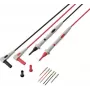 VOLTCRAFT MSL-530 conjunto de cabos de medição ficha banana 4 mm para ponta de prova 1 m preto/vermelho 1 par VC-17766110