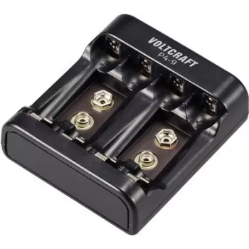 VOLTCRAFT P4-9 carregador de pilhas redondas para NiMH/NiCd AA, AAA, 9V bloco VC-14936385