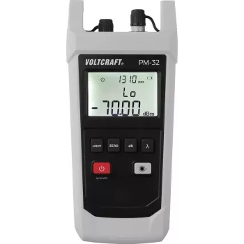 VOLTCRAFT PM-32 medidor de potência ótica testador de fibra ótica -70 a +10 dBm, 850-1625 nm, InGaAs, universal 2,5 mm FC/SC/ST VC-11499080
