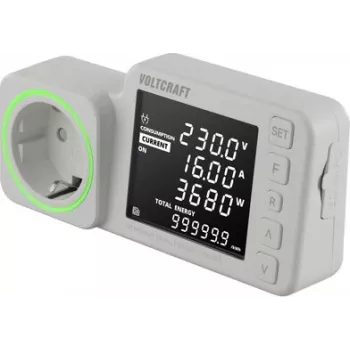 VOLTCRAFT SEM5000 DUAL Medidor de custos energéticos com data logger, previsão de custos, alarme VC-14516985
