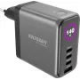 VOLTCRAFT UC-140W01 Carregador de parede GaN USB-C PD 140W com 3x USB-C e 1x USB-A, preto VC-17776050