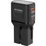 Carregador de viagem VOLTCRAFT UC-1C1A35W01 35W USB-C PD e USB-A Quick Charge, preto, com adaptadores UE/UK/US VC-17792720
