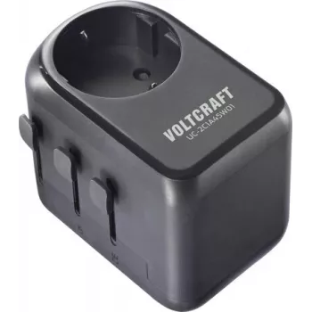 Adaptador de carregamento de viagem VOLTCRAFT UC-2C1A45W01 45W com 2x USB-C PD, 1x USB-A QC, ficha EU/UK/China - preto VC-17792635