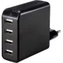 Carregador USB VOLTCRAFT UC-4AXX001 24 W 4x USB-A preto interior