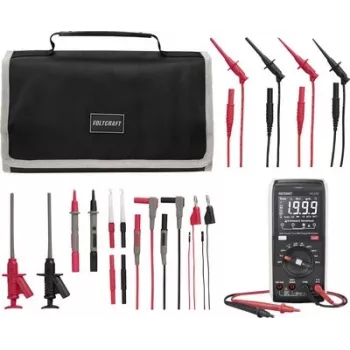 VOLTCRAFT VC-12884300+VC-18652750 carregador de baterias universal multi-química com LCD e saída USB, inclui 4x pilhas Varta AA NiMH 2700mAh