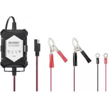 VOLTCRAFT VC-AL100N VC-13188600 Carregador de bateria automático 6V/12V 1A para chumbo-ácido, AGM, gel, LiFePO4