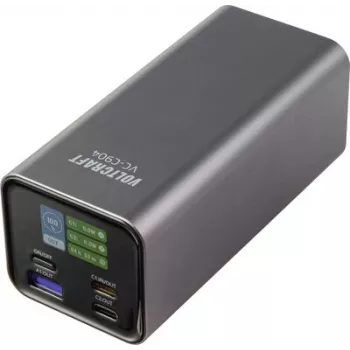 Powerbank VOLTCRAFT VC-C904 20000 mAh USB PD 100 W cinzento mate ecrã LCD