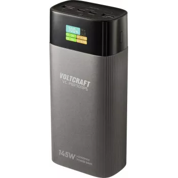 Power bank VOLTCRAFT VC-PBP3011PS 40000 mAh USB PD 3.0 LiPo prateado (mate) com indicador de estado (VC-17331275)