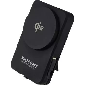 VOLTCRAFT VC-Qi2 PD20W 8000 powerbank 8000 mAh carregamento rápido LiPo USB-C preto indicador de estado (VC-15346515)