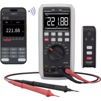 VOLTCRAFT VC925 Multímetro digital solar PV True RMS 20000 contagens IP65 CAT III 1500V CAT IV 1000V Bluetooth VC-15361740