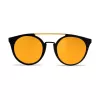 Óculos de sol gatinho de mulher VUARNET VL1602 - armação de acetato preta, vidro mineral cinzento, proteção UV400 - 56/20/143 mm