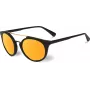 Óculos de sol gatinho de mulher VUARNET VL1602 - armação de acetato preta, vidro mineral cinzento, proteção UV400 - 56/20/143 mm