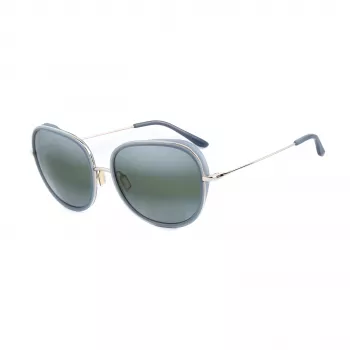 VUARNET Óculos de Sol Mulher VL1629 - Armação Retangular em Nylon, Lentes de Vidro Mineral Polarizadas, Pure Grey, 45mm