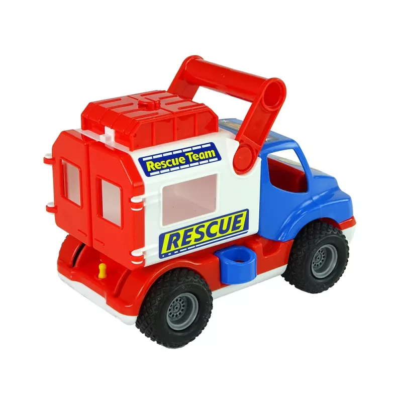 WADER POLESIE ConsTruck Rescue Car azul e branco 41937
