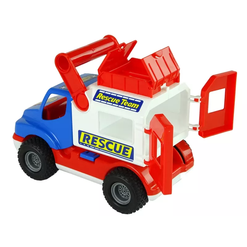 WADER POLESIE ConsTruck Rescue Car azul e branco 41937