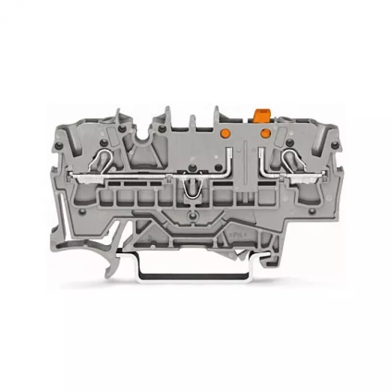 Terminal de separação e teste WAGO 2002-1671 de 2 condutores com Push-in CAGE CLAMP, cinzento