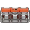 Conector de ligação WAGO 221-413 COMPACT, 3 condutores, 0,2–4 mm², transparente, pack de 50