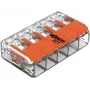 WAGO 221-415 COMPACT Conector de ligação para 5 condutores, 0,2-4 mm², pack de 25
