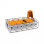 Conector de alavanca WAGO 221-615 5 condutores, terminal de ligação compacto, 450 V, 32 A, transparente/laranja