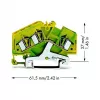 WAGO 281-637 borne de condutor de proteção 3 condutores, 4 mm², verde-amarelo