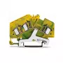 WAGO 281-637 borne de condutor de proteção 3 condutores, 4 mm², verde-amarelo
