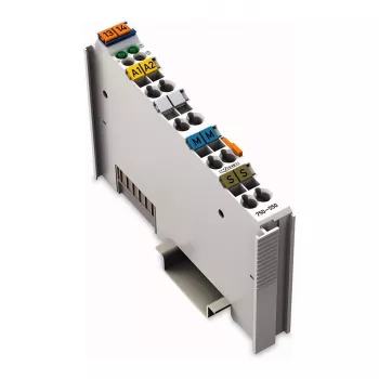Módulo de saída analógica de 2 canais WAGO 750-550 0-10V, cinzento claro