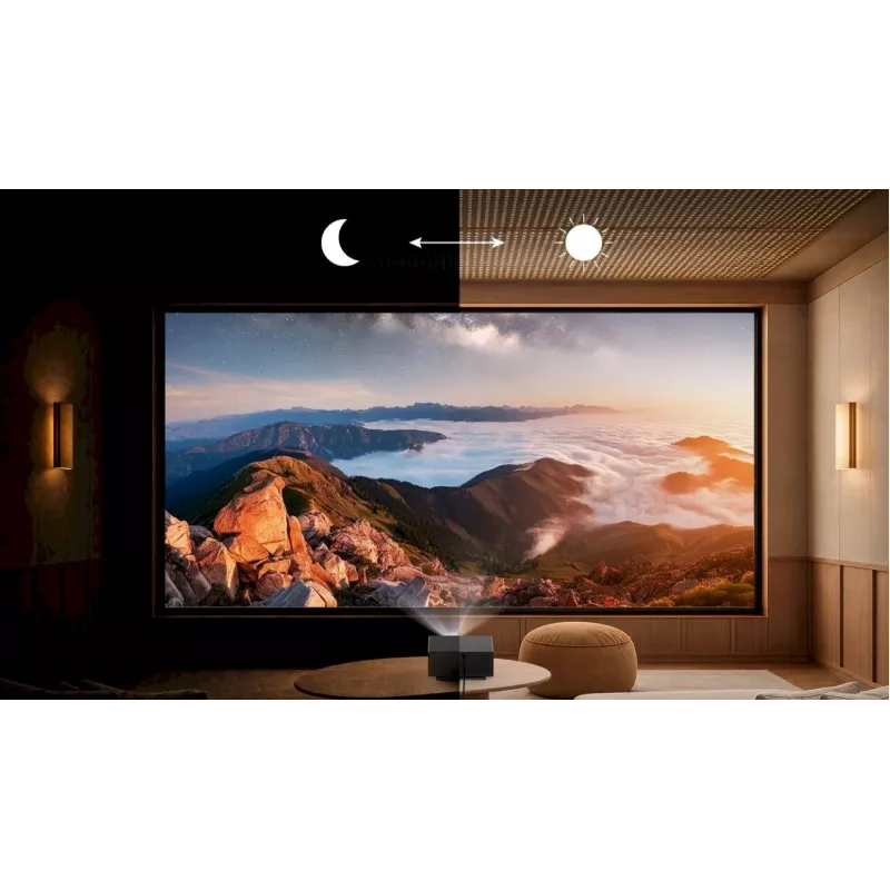 Projetor Full HD Wanbo X7 Pro Max – 1080p, 1000 ANSI Lumen, Android TV 14, WiFi 6, ecrã de 300 polegadas, preto