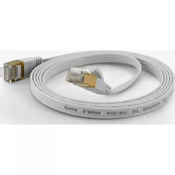 Cabo de rede Ethernet plano FTP CAT6 Wantec 15 m branco