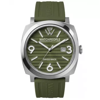 Relógio WatchPeople mulher 700998 45mm quartzo analógico mostrador preto bracelete de pele PU