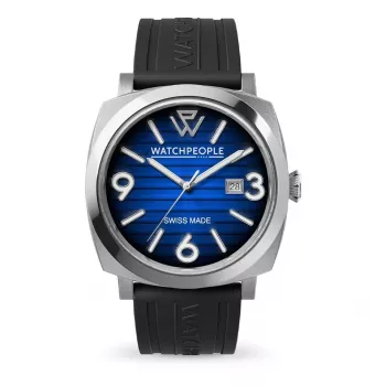 Relógio de mulher WATCHPEOPLE 700990 ouro rosa aço inoxidável e pele branca 45 mm