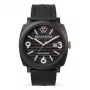 WATCHPEOPLE senhora 700994 relógio analógico de quartzo 45mm mostrador preto bracelete de couro