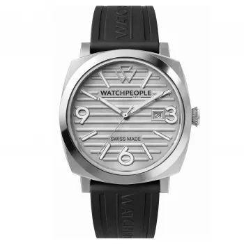 Relógio de mulher WATCHPEOPLE 700995 45 mm quartzo analógico prateado malha de aço inoxidável