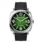 WATCHPEOPLE senhora relógio analógico de quartzo 700987 - 45mm mostrador preto bracelete de couro sintético