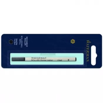 Waterman recarga de rollerball preto fino – 1 blister