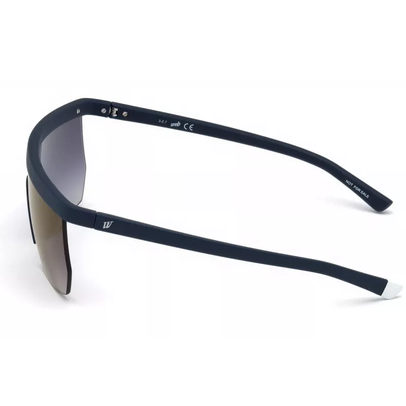 WEB EYEWEAR HOMEM Óculos de sol WE0221-91X Retangular Acetato Armação preta Lentes cinzentas 54mm