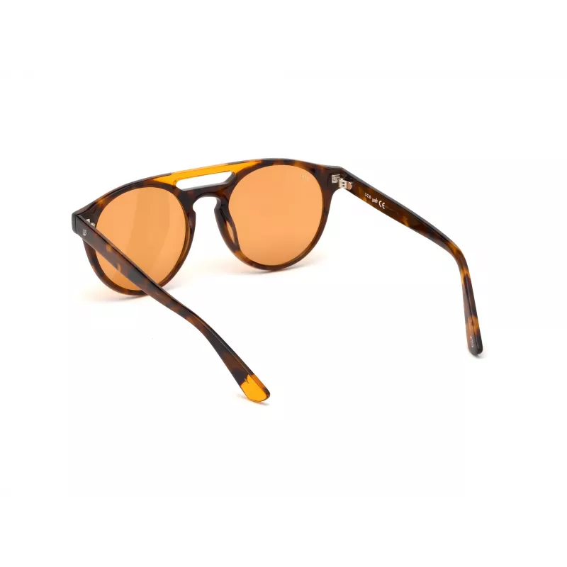 Óculos de sol retangulares unissexo de acetato WEB EYEWEAR WE0262-5156J Havana/lente degradê castanha 51/19/145 mm UV400