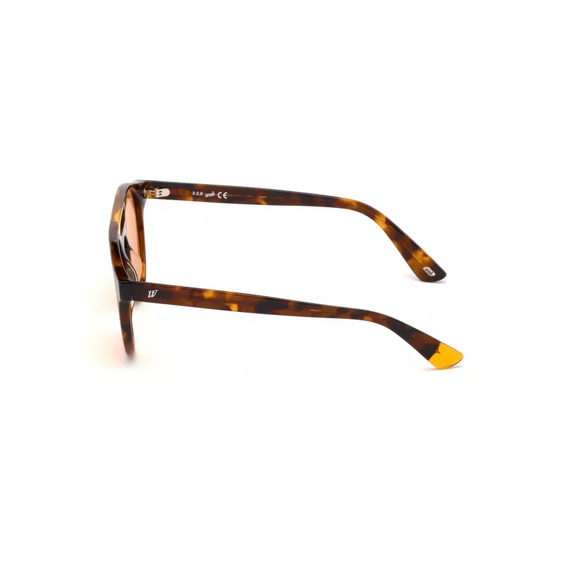 Óculos de sol retangulares unissexo de acetato WEB EYEWEAR WE0262-5156J Havana/lente degradê castanha 51/19/145 mm UV400