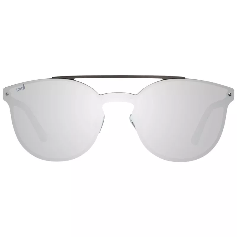 Óculos de sol unissexo WEB EYEWEAR WE0190-0009C - armação geométrica preta, lentes cinzentas