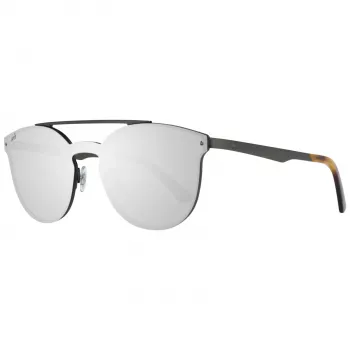 Óculos de sol unissexo WEB EYEWEAR WE0190-0009C - armação geométrica preta, lentes cinzentas