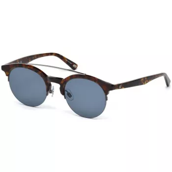 Óculos de sol unissexo WEB EYEWEAR WE0192-52V, armação em acetato Havana, lentes castanhas degradê, 49 mm