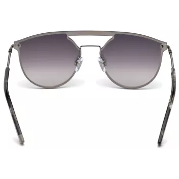 WEB EYEWEAR WE0193-08C Óculos de sol retangulares unissexo Armação de acetato Havana Lentes de policarbonato castanhas UV400