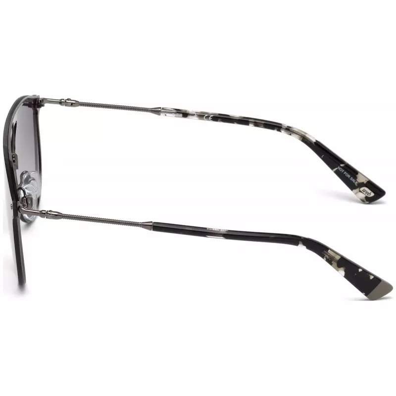 WEB EYEWEAR WE0193-08C Óculos de sol retangulares unissexo Armação de acetato Havana Lentes de policarbonato castanhas UV400