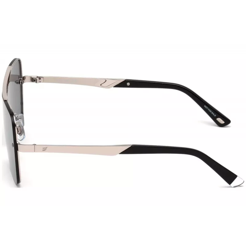 Óculos de sol unissexo WEB EYEWEAR WE0202-16C, armação preta brilhante, lentes cinzentas, 54 mm