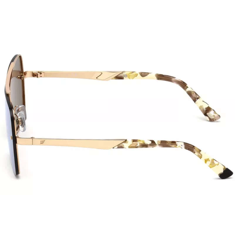 Óculos de sol unissexo WEB EYEWEAR WE0202-34G, acetato Havana, lentes em policarbonato verdes, UV400