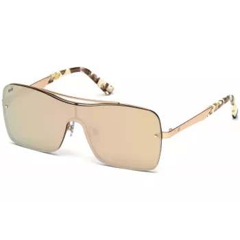 Óculos de sol unissexo WEB EYEWEAR WE0202-34G, acetato Havana, lentes em policarbonato verdes, UV400