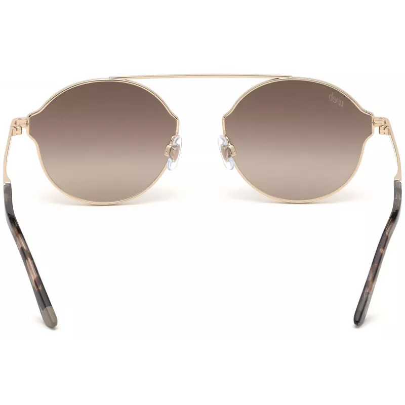 Óculos de sol unissexo Web Eyewear WE0243-32G piloto armação dourada lente degradê castanha UV400 58mm