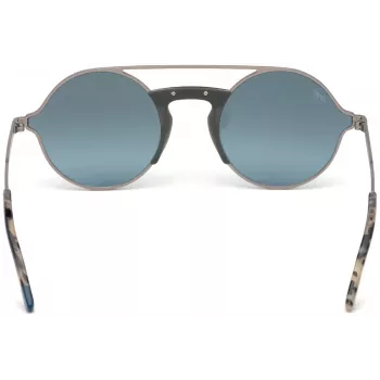 Óculos de sol retangulares unissexo WEB EYEWEAR WE0247-09Q armação de acetato Havana lentes de policarbonato castanhas UV400